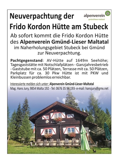 Alpenverein Frido Kordon Hütte Stubeck